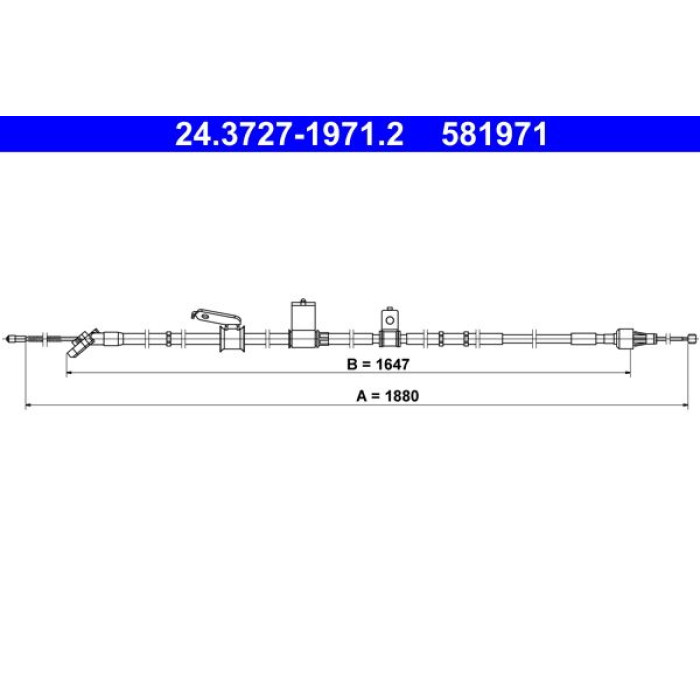 ATE Handbremsseil 24.3727-1971.2 ATE Handbremsseil 24.3727-1971.2