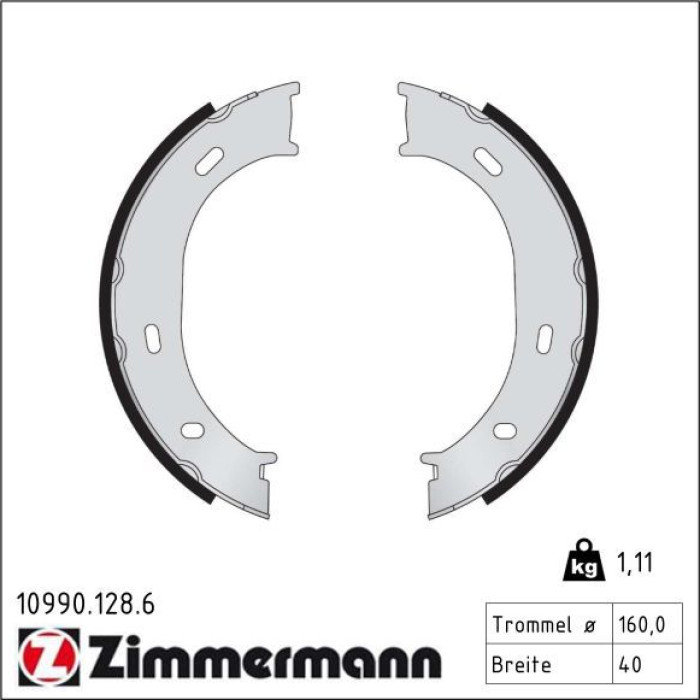 ZIMMERMANN Bremsbacken 10990.128.6 ZIMMERMANN Bremsbacken 10990.128.6
