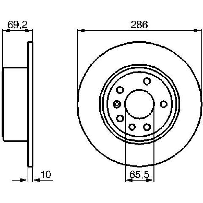 Bosch Bremsscheibe Hinterachse 0 986 478 436