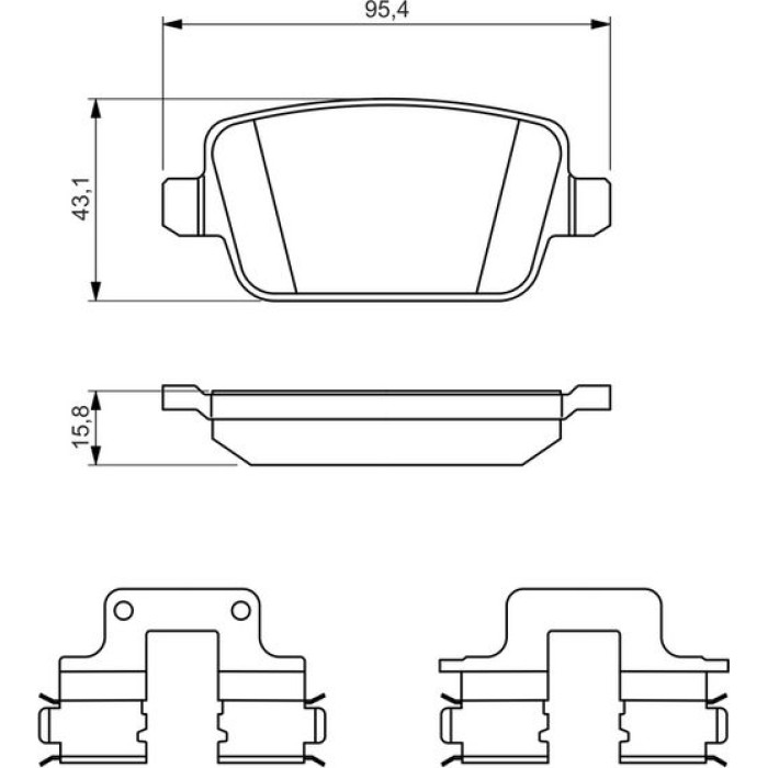 Bosch Bremsbelagsatz 0 986 494 639 Bosch Bremsbelagsatz 0 986 494 639