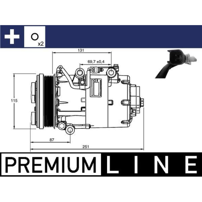 MAHLE Kompressor, Klimaanlage ACP 868 000P MAHLE Kompressor, Klimaanlage ACP 868 000P