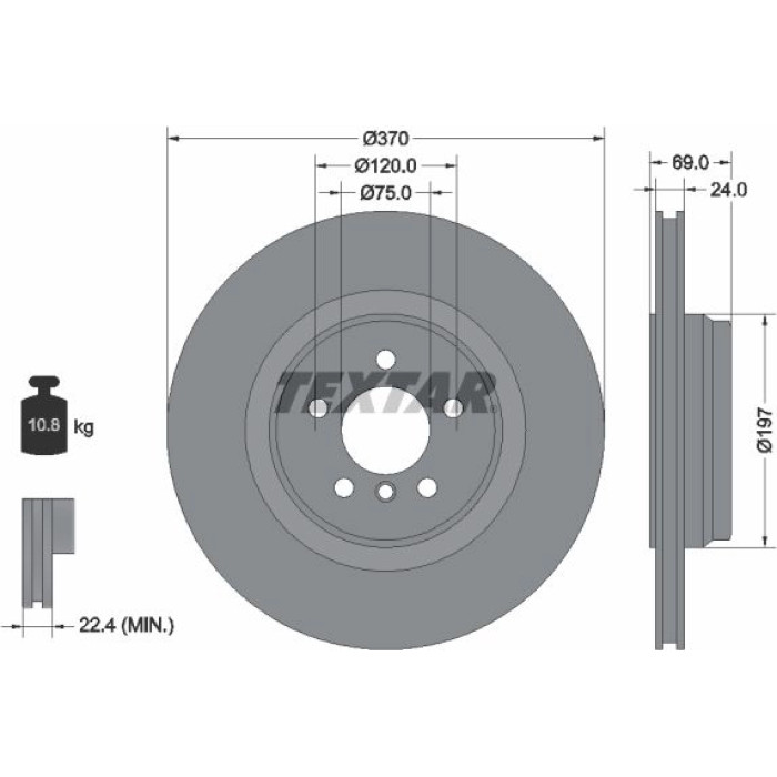 Textar Bremsscheibe 92270003 Textar Bremsscheibe 92270003