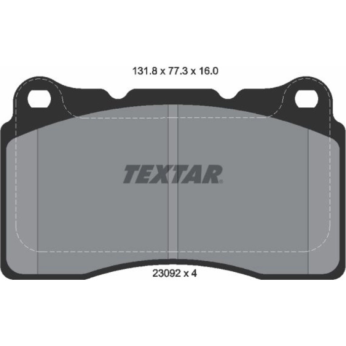 Textar Bremsbelagsatz 2309203 – ohne Verschleißsensor Textar Bremsbelagsatz 2309203 – ohne Verschleißsensor