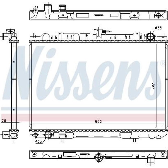 Nissens Wasserkühler PKW 606160 Nissens Wasserkühler PKW 606160