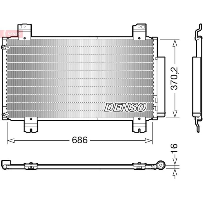Denso Klimakondensator DCN40033 Denso Klimakondensator DCN40033