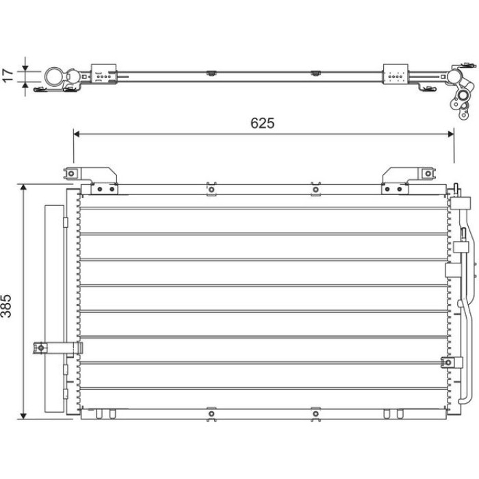 Valeo Klimakondensator 818075 Valeo Klimakondensator 818075