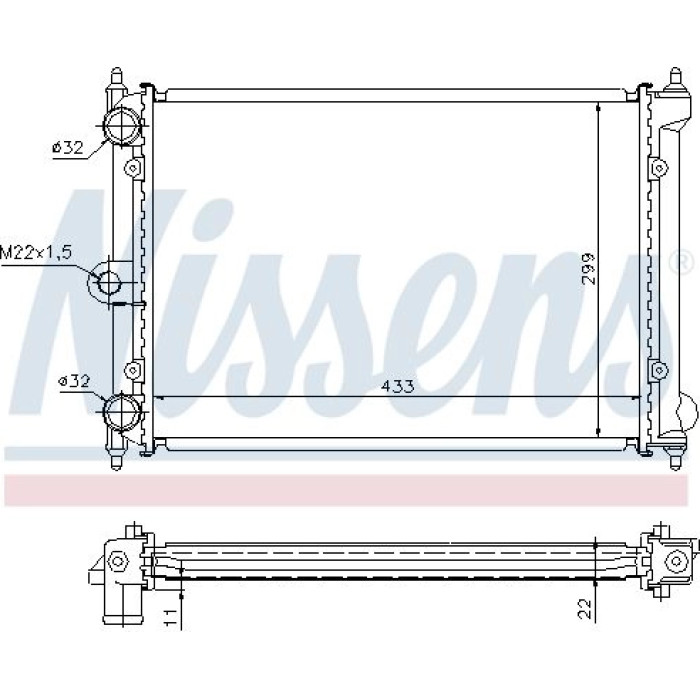 Nissens Wasserkühler PKW 651721 Nissens Wasserkühler PKW 651721