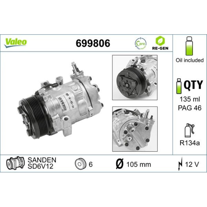 Valeo Kompressor 699806 Valeo Kompressor 699806