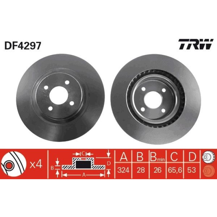 TRW Bremsscheibe DF4297 TRW Bremsscheibe DF4297