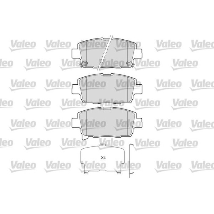 Valeo Bremsbelagsatz 601673 Valeo Bremsbelagsatz 601673