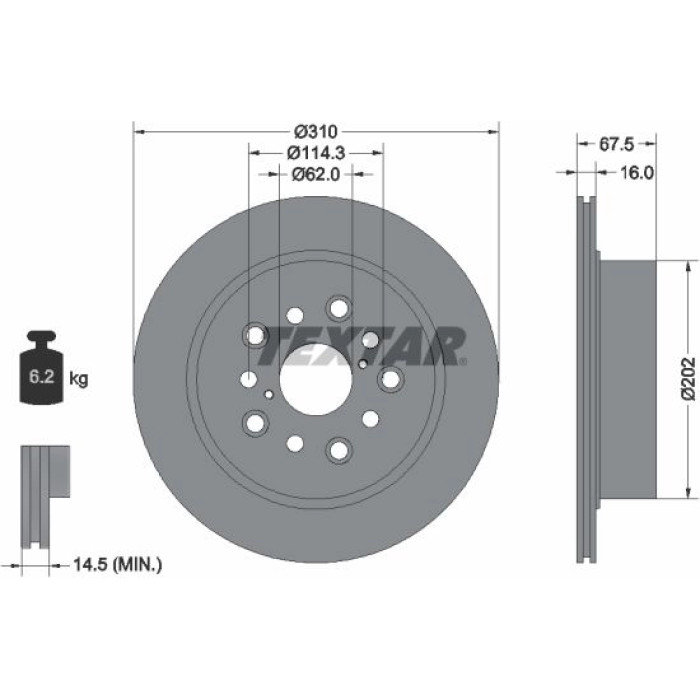 Textar Bremsscheibe 92185703