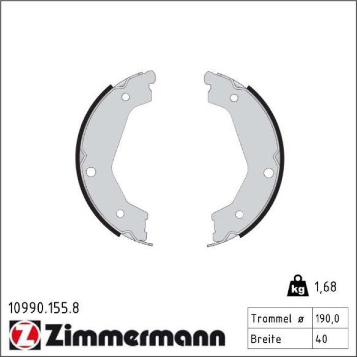 ZIMMERMANN Bremsbacken 10990.155.8 ZIMMERMANN Bremsbacken 10990.155.8
