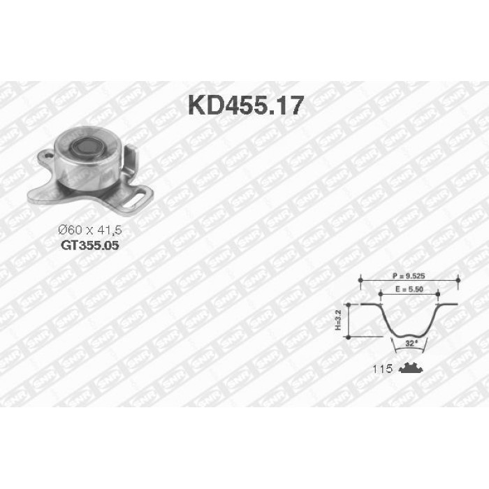 SNR Zahnriemensatz KD455.17