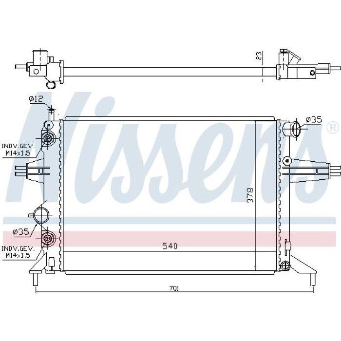 Nissens Wasserkühler PKW 632481