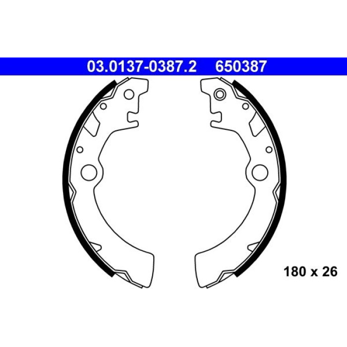 ATE Bremsbacken 03.0137-0387.2 ATE Bremsbacken 03.0137-0387.2