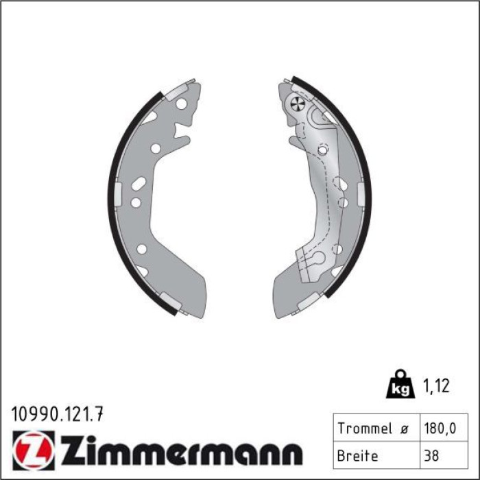 ZIMMERMANN Bremsbacken 10990.121.7