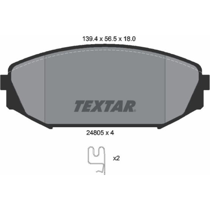 Textar Bremsbelagsatz 2480501 Textar Bremsbelagsatz 2480501