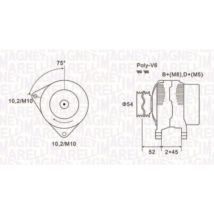 Magneti Marelli Lichtmaschine 063731496010 Magneti Marelli Lichtmaschine 063731496010