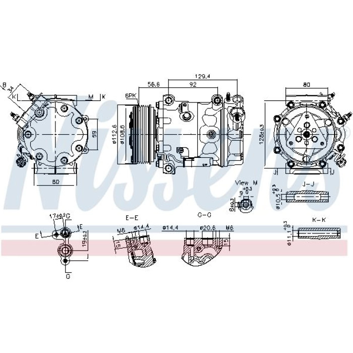 Nissens Klimakompressor PKW 890780 Nissens Klimakompressor PKW 890780