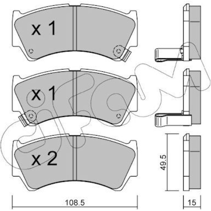 CIFAM Bremsbelagsatz, Scheibenbremse 822-436-0 CIFAM Bremsbelagsatz, Scheibenbremse 822-436-0