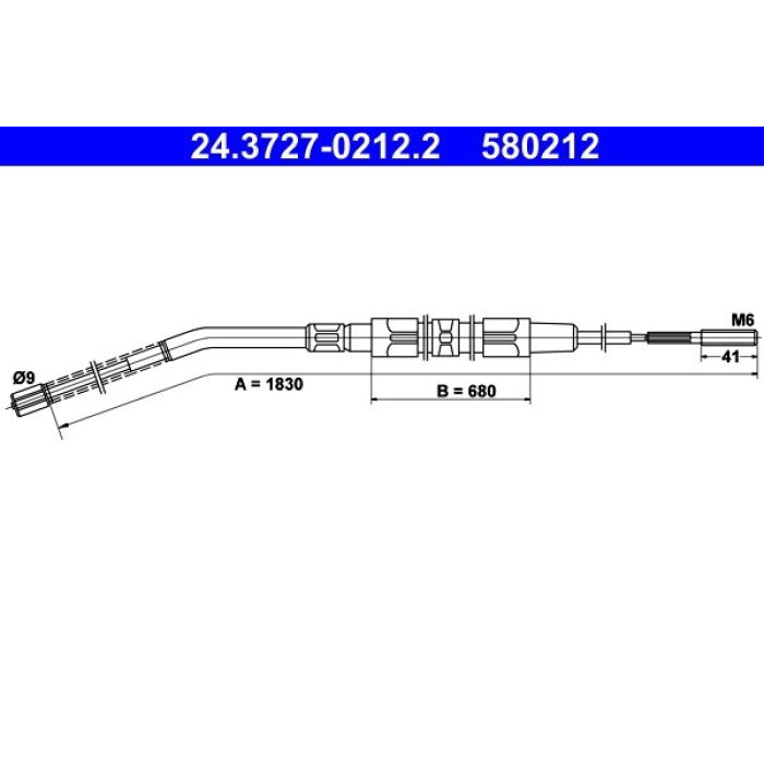 ATE Handbremsseil 24.3727-0212.2 ATE Handbremsseil 24.3727-0212.2