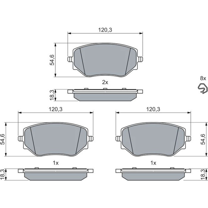 Bosch Bremsbelag 0 986 460 063 Bosch Bremsbelag 0 986 460 063