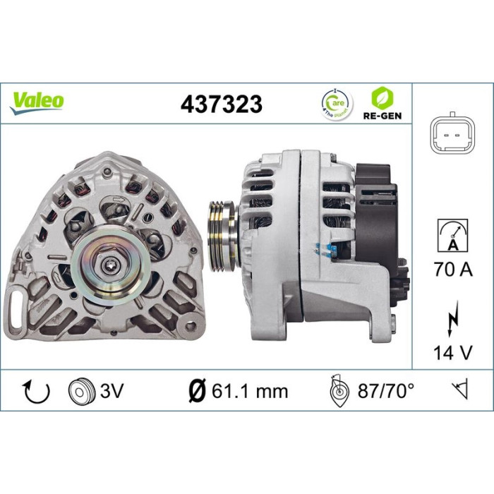 Valeo Lichtmaschine 437323 Valeo Lichtmaschine 437323