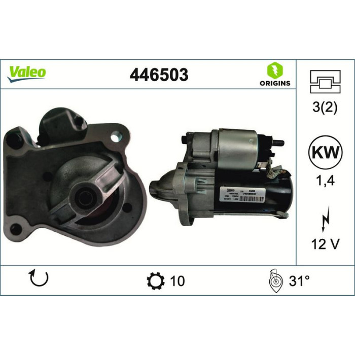 Valeo Anlasser 446503 Valeo Anlasser 446503