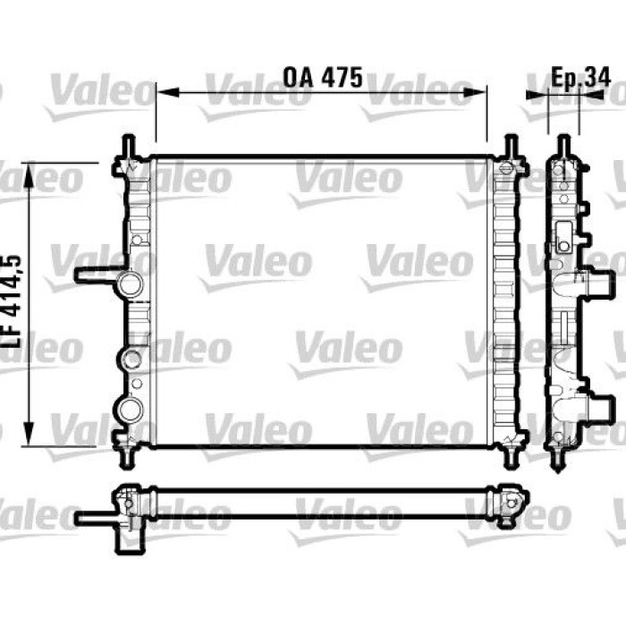 Valeo Motorkühler 732557 Valeo Motorkühler 732557
