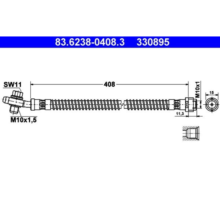 ATE Bremsschlauch 83.6238-0408.3 ATE Bremsschlauch 83.6238-0408.3