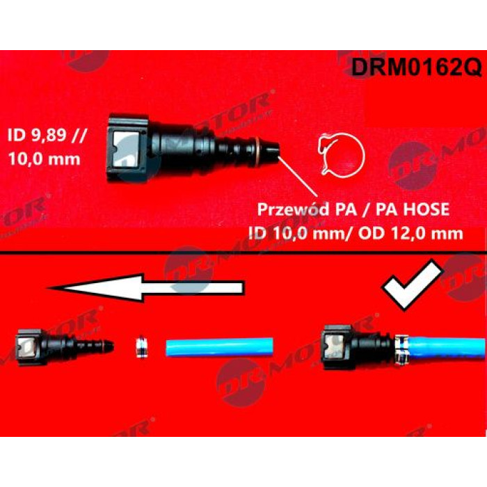 DR.MOTOR Schlauchverbinder, Kraftstoffschlauch DRM0162Q DR.MOTOR Schlauchverbinder, Kraftstoffschlauch DRM0162Q