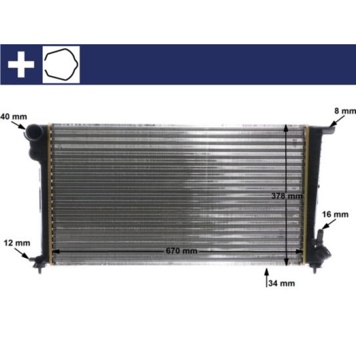 MAHLE Kühler, Motorkühlung CR 624 000S MAHLE Kühler, Motorkühlung CR 624 000S