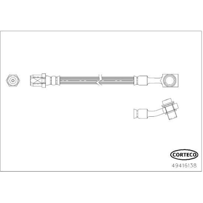 Corteco Bremsschlauch 49416138 Corteco Bremsschlauch 49416138