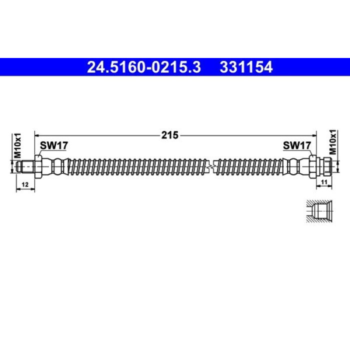ATE Bremsschlauch 24.5160-0215.3 ATE Bremsschlauch 24.5160-0215.3