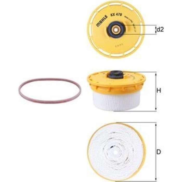 MAHLE Kraftstofffilter KX 479D MAHLE Kraftstofffilter KX 479D