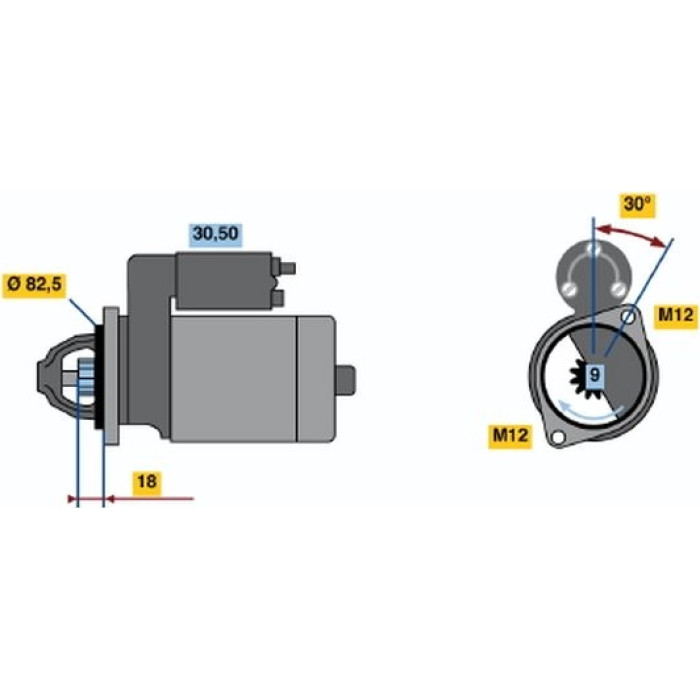 Bosch Anlasser 0001110106 Bosch Anlasser 0001110106