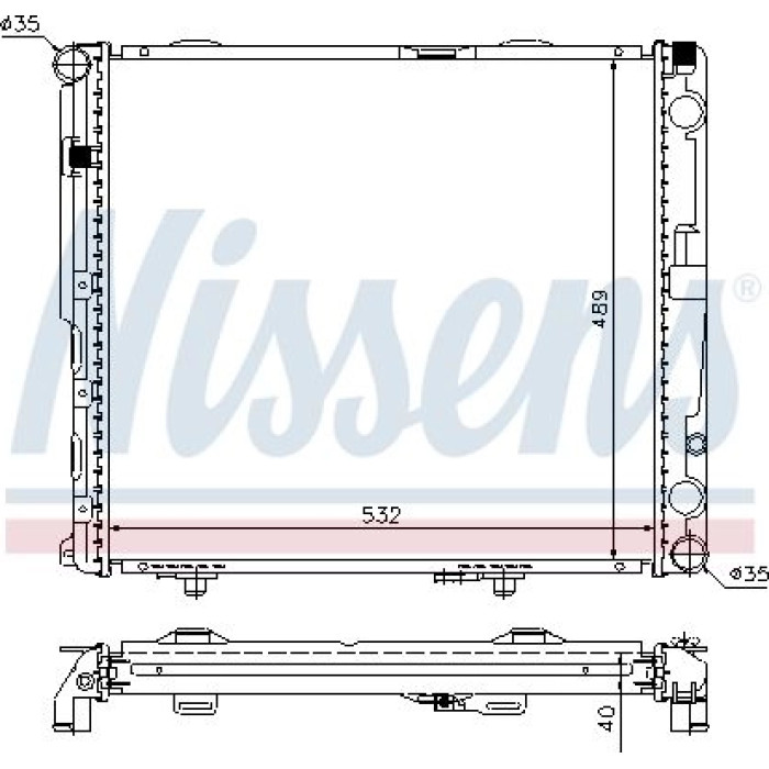 Nissens Wasserkühler PKW 62697A Nissens Wasserkühler PKW 62697A
