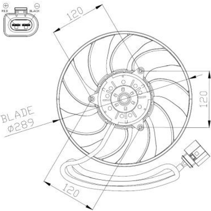 NRF Kühlerlüfter 47946 NRF Kühlerlüfter 47946