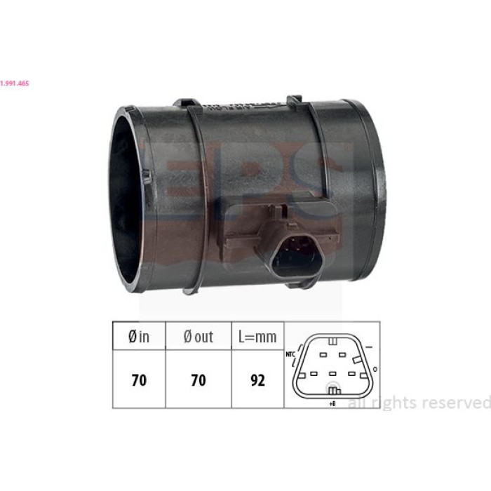 EPS Luftmassenmesser Luftmengenmesser 1.991.465 EPS Luftmassenmesser Luftmengenmesser 1.991.465
