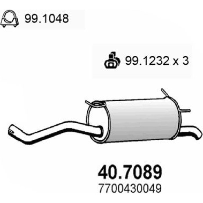 ASSO Endschalldämpfer 40.7089 ASSO Endschalldämpfer 40.7089