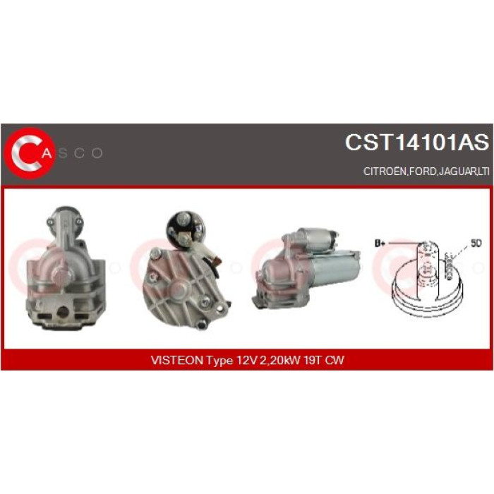 CASCO Anlasser CST14101AS CASCO Anlasser CST14101AS