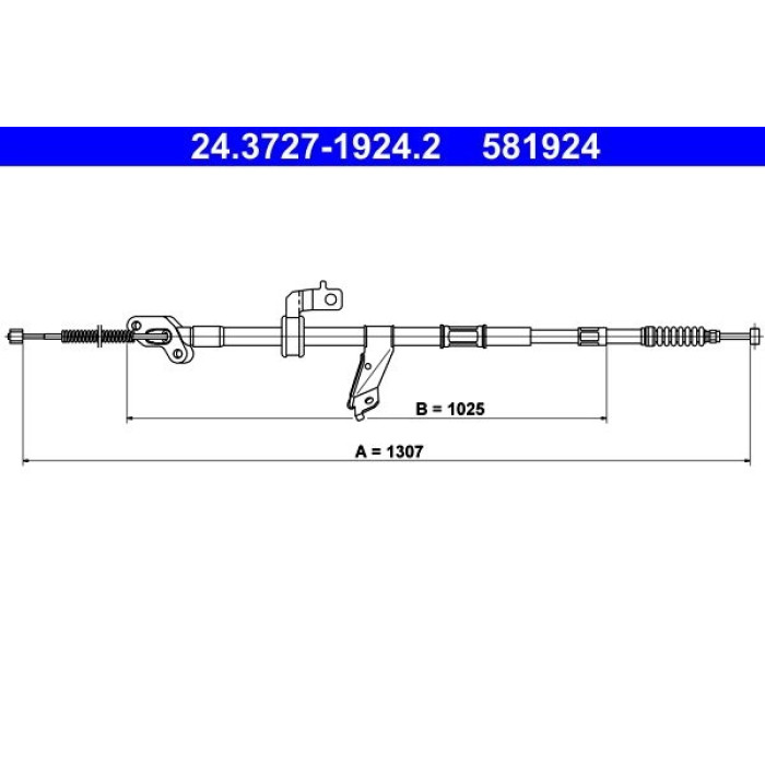 ATE Handbremsseil 24.3727-1924.2 ATE Handbremsseil 24.3727-1924.2