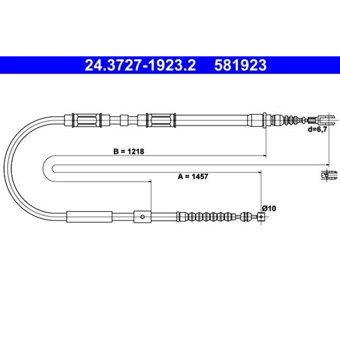 ATE Handbremsseil 24.3727-1923.2 ATE Handbremsseil 24.3727-1923.2