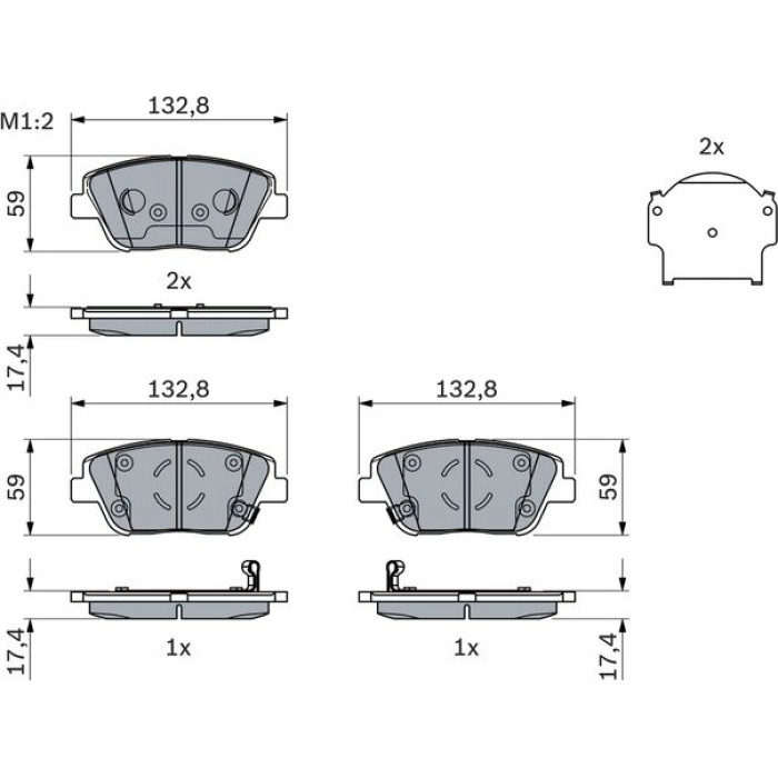 0 986 494 984 Bosch Bremsbelagsatz 0 986 494 984 0 986 494 984 Bosch Bremsbelagsatz 0 986 494 984