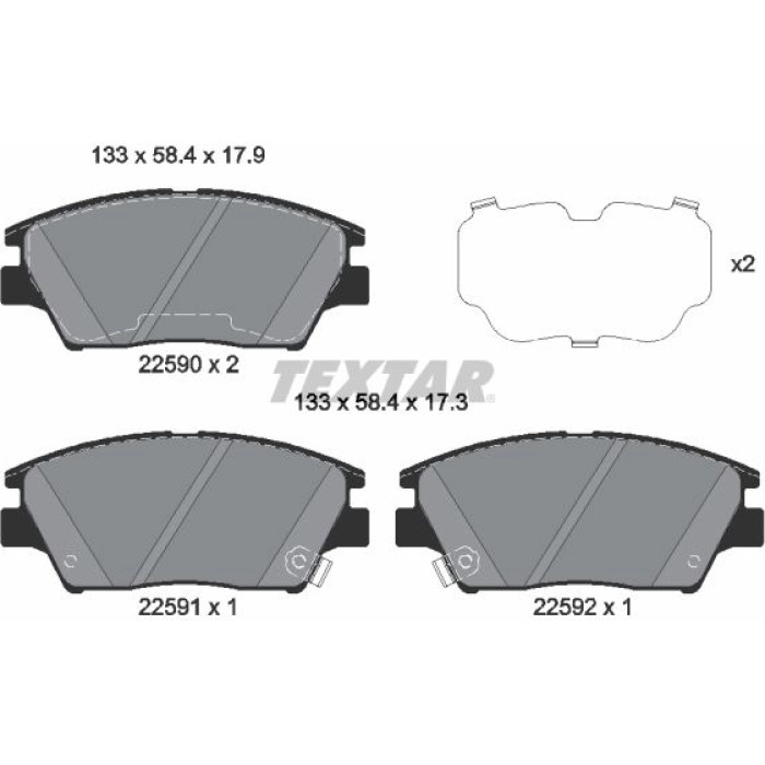 Textar Bremsbelagsatz 2259001