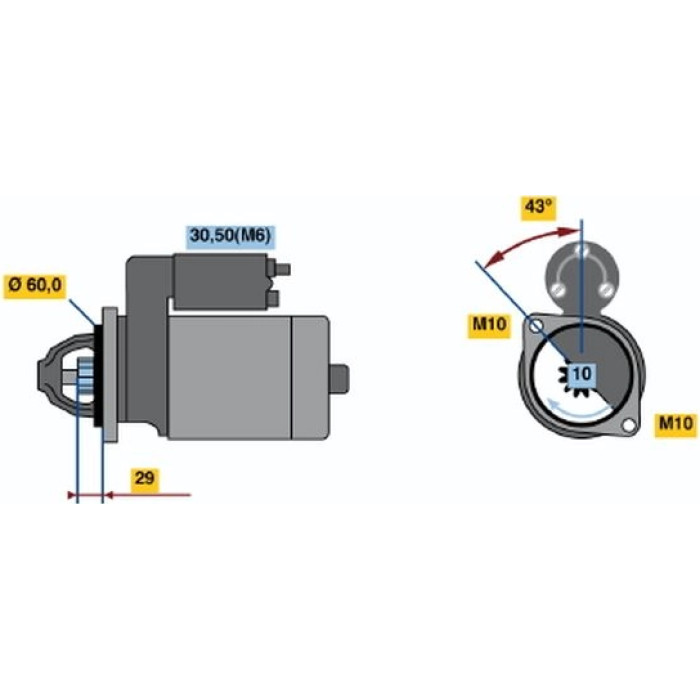 Bosch Anlasser 0001107461 Bosch Anlasser 0001107461