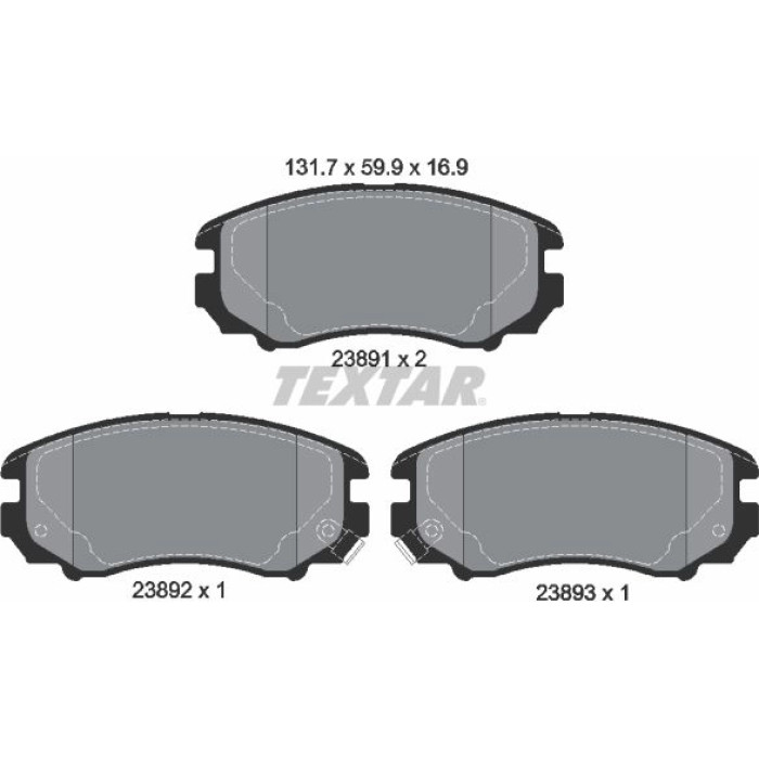 Textar Bremsbelagsatz 2389101 Textar Bremsbelagsatz 2389101