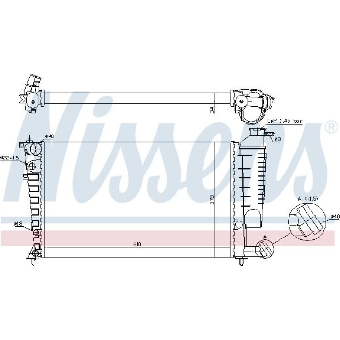 Nissens Wasserkühler PKW 61316A Nissens Wasserkühler PKW 61316A