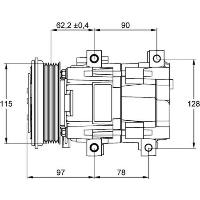 ACP 153 000P MAHLE Klimakompressor 153 000P, 12 V, FS10-170, R134a – u. a. für Ford Scorpio I (GAE, GGE), I Stufenheck I Turnier – OE Nummer 1007362 - l ACP 153 000P MAHLE Klimakompressor 153 000P, 12 V, FS10-170, R134a – u. a. für Ford Scorpio I (GAE, GGE), I Stufenheck I Turnier – OE Nummer 1007362 - l
