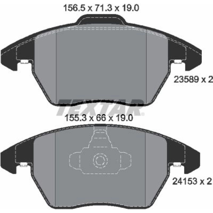 Textar Bremsbelagsatz 2358901 Textar Bremsbelagsatz 2358901
